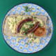 Scrambled Eggs with Sausages (v)